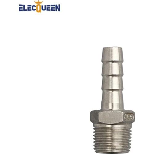 304 Stainless Steel 1/2 MPT X 8 mm Hose Barb Fitting Barb Hose Tail Connector