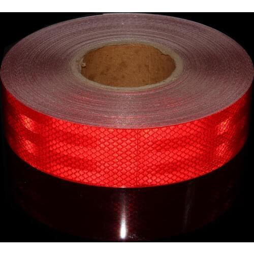 5cm*3m PET Fluorescent Yellow Blue Red White Self-Adhesive Reflective Sticker Warning Strip Decal Engineering Grade Barrier Tape