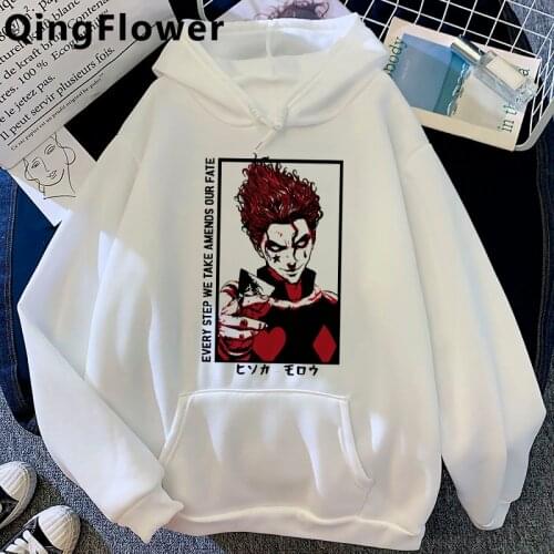 Hunter x Hunter Killua Zoldyck hoodies men anime Korea Oversized Ulzzang male pullover hoddies grunge Oversized
