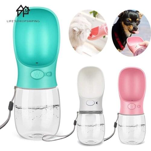 350/550ml Pet Dog outdoor Water Bottle Feeder Bowl Portable Water Food Bottle Pets Travel Drinking Dog Bowls Water Bowl for Dogs