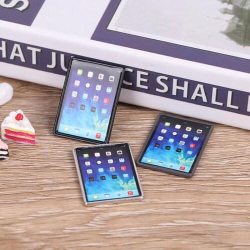 1/12 Dollhouse Miniature Tablet Simulation Mini Computer Model Doll House Decoration Furniture Toys for Dollhouse Accessories