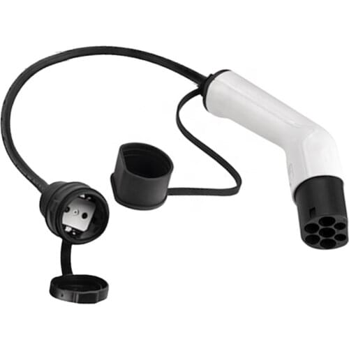 16A Type 2 charging plug to schuko socket Electric Vehicle Transfer Connector EV Charging Adapter