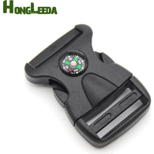 20pcs/lot 25mm 1inch HLD/M372-25 black plastic buckles with compass for backpack paracord buckles webbing strap free shipping