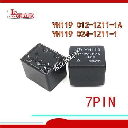 5PCS/lot New Automobile relay YH119 012-1Z11-1A YH119-012-1Z11-1A YH119 012 1Z11 1A YH119 024-1Z11-1 YH119-024-1Z11-1 7PIN