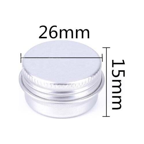 50PCS 5g/ml Empty Aluminum Jars Refillable Cosmetic Bottle Ointment Cream Sample Packaging Containers Screw Cap Free Shipping