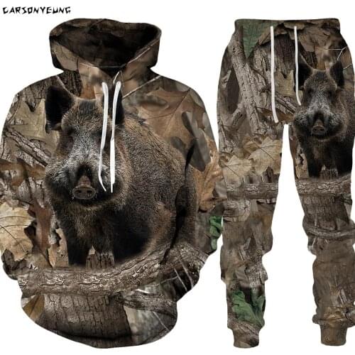 CARSONYEUNG Mens Camouflage Hoodies