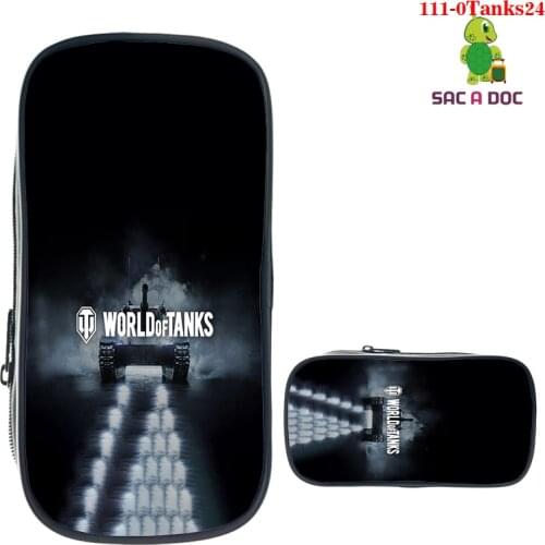 3D Hot Game World of Tanks Makeup Pencil Case Anime Pencil Box Cartoon Cosmetic Bag Girls School Supplies Bag Organizer Makeup