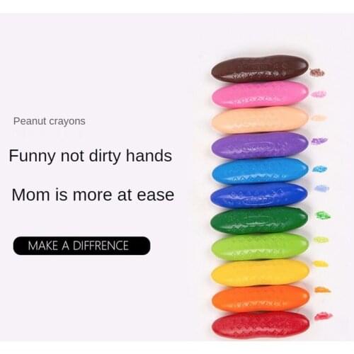 Macaron Peanut Children Peanut Crayons Are Safe And NonToxic Oil Pastels Are Not Dirty And Hand-Washable Stationery Manga Marker