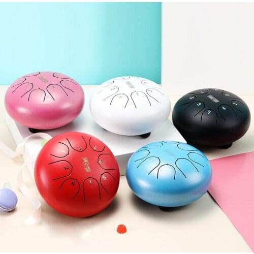 Hluru C Lotus Kid gift 8 tone 6 inch Ethereal Empty Steel tongue Zen drum Percussion Knock Musical Instrument handpan Meditation