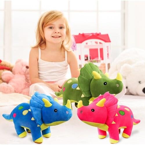 Dinosaur Doll Plush Toy Pillow Dinosaur Doll Childrens Day Gifts For Kids Cartoon Cute Aminals Triceratops Cushion Plush Doll