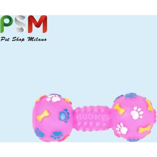 Pet toys plastic sound dumbbell modeling anti molars fun toys pet chewing supplies