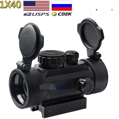 Nieuwe Holografische 1X40 Red Dot Sight Airsoft Rood Groen Kruis Sight Scope Jacht Scope 11Mm 20mm rail mount collimator Sight