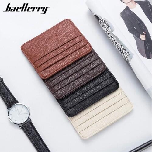 Luxury Mens Business Pocket Slim Credit Card Holder Thin Card Money Holder Wallet Women Slim Minimalist Wallets New Coin Purse