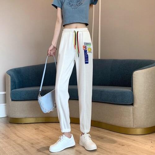 Summer Female Long Trousers Chic High Waist Straight Pants Women Sweatpants 2021Fashion womens pants
