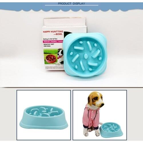 Slow Feeder Dog Cat Bowl Pet Supplies Travel Dishes Non-Slip Dog Slow Feeder Puppy Slow Down Eating Food Container Feeder Bowl
