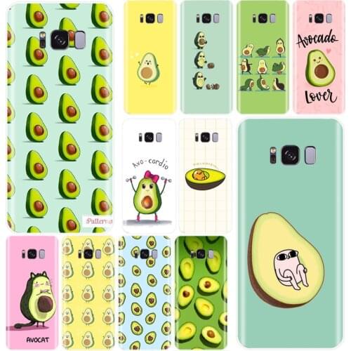 Avocado aesthetic cute fashion pattern Soft Silicone TPU Phone Case For Samsung Galaxy Note 8 9 S7 S6 EDGE S8 S9 S10 Plus