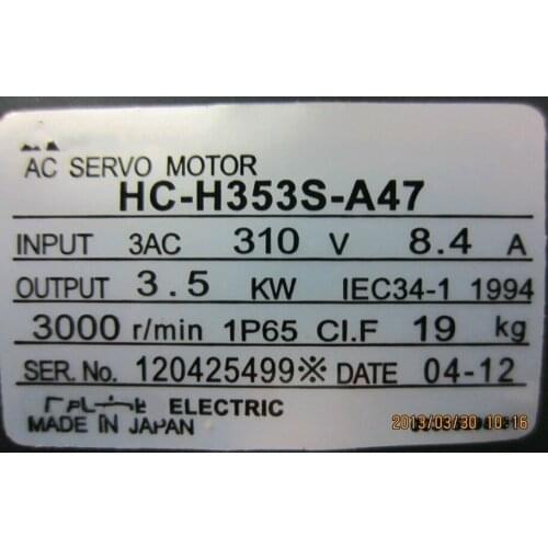 NEW&ORIGINAL MIT HC-H353S-A47 SERVO MOTOR HC-H353S-A47