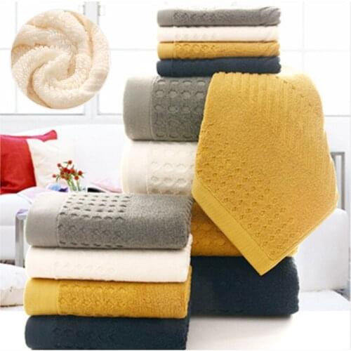 1pcs Cotton Padded Face Towel Solid Color Wash Household Hotel Towels Material Soft Thick High Absorbent Adult Towels Bathroom