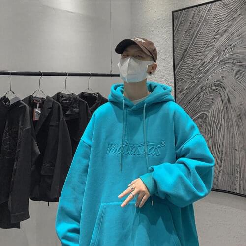 Solid Color Hoodies Men Streetwear Loose All-match Trendy Sweatshirts Couple 3D Printed Spring-autumn Korean Fashion Pullovers