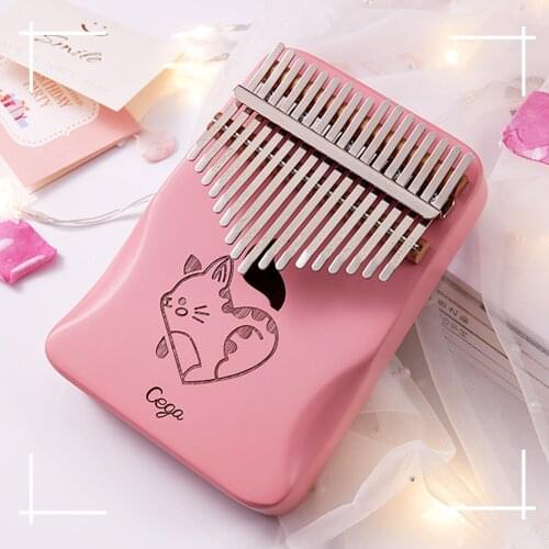 Cega kalimba 17 key mahogany thumb piano mbira musical Instrument Africa finger piano 30key machine 21 key instrumento pink