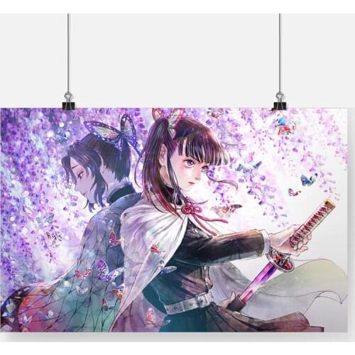 Anime Kimetsu no Yaiba kanao Kocho Poster Framed Wooden Frame Canvas Painting Wall Art Decor room Study Home Decoration Prints
