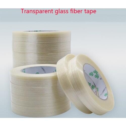 Transparent fiberglass tape, strong stripes, seamless fiber tape, rubber, plastic, and rubber