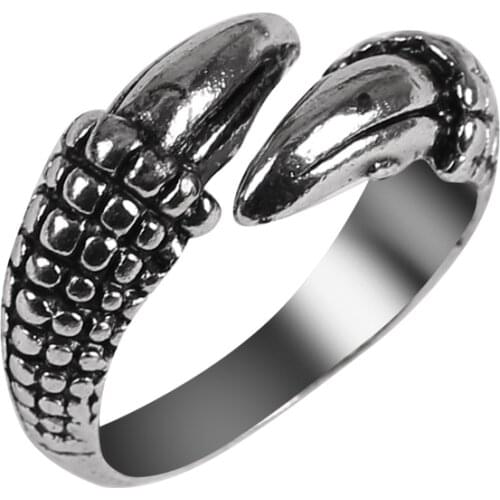 Retro Dragon Claw Zinc Alloy Adjustable Size Mens Ring Ladies Jewelry Gift