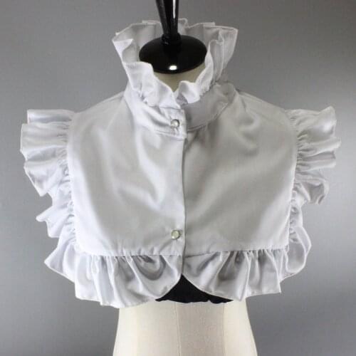 Cotton Ruffles Stand Fake Collars Women Half-Shirt Blouse Sweater Decorative Female Detachable Collar Necklace False Collar