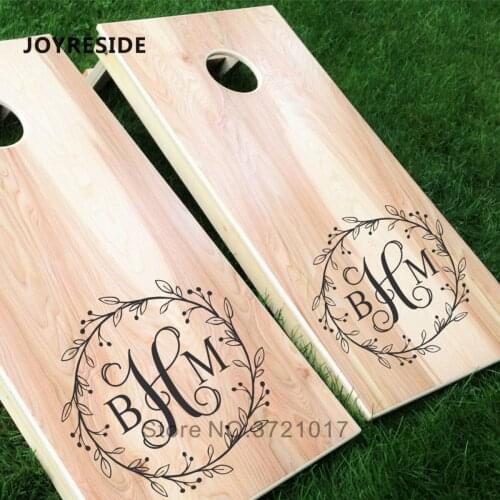 Wedding Monogram Stickers Custom BIg Letters Wedding Decoration Art Design Wall Decals Floor Decal Monograms Personalized M490