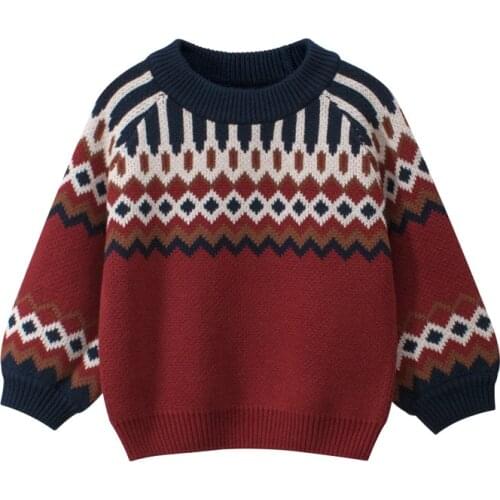 Boys Kids Girls Sweaters Baby Stripe Pullover Knit Clothes Autumn Winter Clothes O-Neck Tops Children Sweaters Toddler Clothing