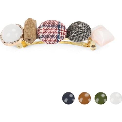 Classic Hair Barrette - Beauty Hair Accessory Clip for Women Girls Wooden Hair Ornament Pin for Tiara Bridal Dance Party Wear