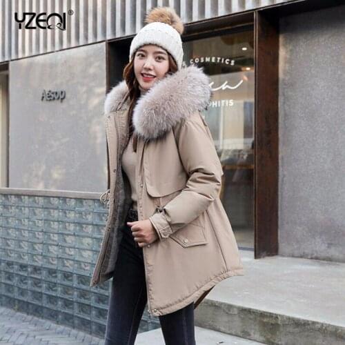 Женские пуховики с мехом Yzeqi China At AliExpress