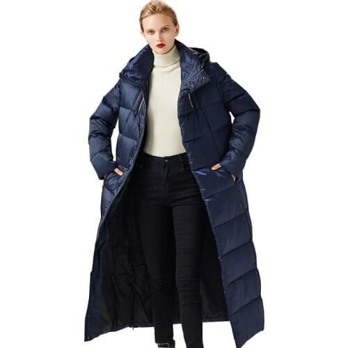 2020 New Winter White Duck Down Parka Hooded Women Thick Warm Long Coat Loose Outwear Casaco Feminino Parkas