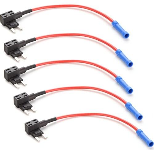 1 x MINI ATM Fuse Adapter tap Dual Circuit Adapter Holder For Car Truck Auto BL