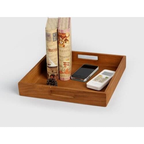 1PC Wood Tray Food Serving Makeup Storage Fruit Plate Photo Props Candy Snacks Containers Storage Trays Box Plate Dish EJL 0912