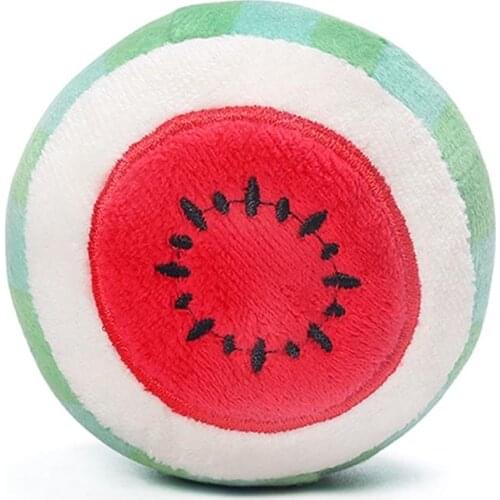 1pc Cute Bite Resistant Pet Plush Toy Creative Fruit Shape Pet Squeaky Toy Pet Bite Toys Cat Dog Favors Pet Supplies