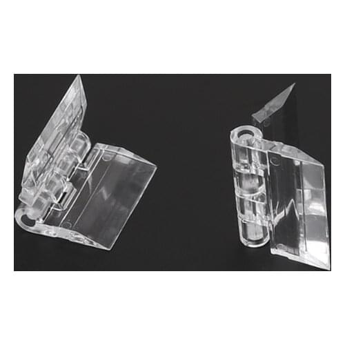 10Pcs Transparent Plastic Folding Hinges Durable Clear Acrylic Hinge Tools