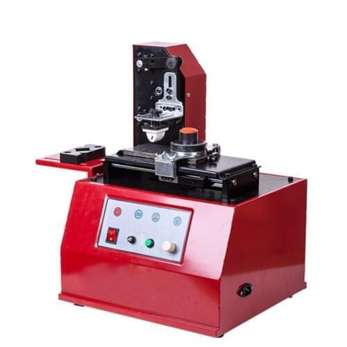 100W Electric Round Pad Ink Printer Printing Machine with Rubber Pad steel mould for Product Date Logo Print