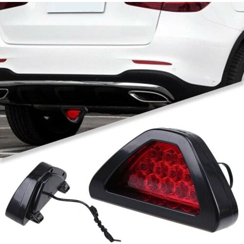 12V Car Sporty F1 Style Triangle 12LED Rear Stop Tail Third Brake Light Lamp