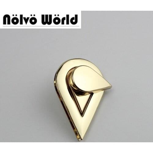 20sets Light Gold Color Purse Handmade Twist Turn Lock DIY Purse Bag Handbag Clasps fashion Water droplets shape Locks