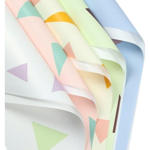 20pcs Colorful Cute Series Waterproof Flower Wrapping Paper Gift Packing Material Bouquet Rose Flower Craft Papers