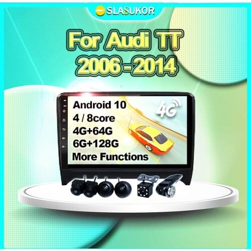 6G+128G For Audi TT 2006 2007 2008 - 2014 Android 10 Auto Multimedia Video Car Radio Navigation GPS Carplay Player DVD No 2din