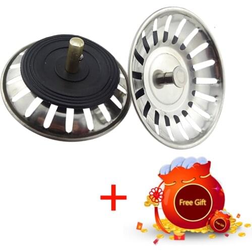 Free Gift Kitchen Stainless Steel Sink Stopper Plug Bath Drain Drainer Strainer Basin Water Rubber Sink Filter Cover Sinkhole
