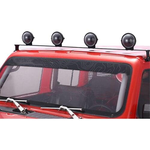 Luggage Rack Dome Lamp Carrier Roof Light DIY Headlights Parts for 1/ 10 RC Car AXIAL SCX10 JEEP Wrangler TRX4 TRX6