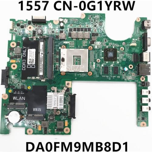 Free shipping For 1558 Laptop motherboard CN-0G1YRW 0G1YRW G1YRW DA0FM9MB8D1 HM57 HD5470 DDR3 working well