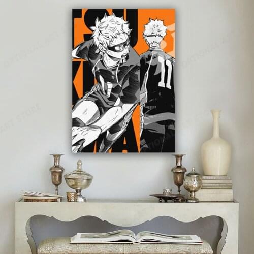 HD Print Wall Art Famous Japanese Anime Haikyuu Print Painting Poster Decoration Canvas Painting Wall Art for Living Room Home