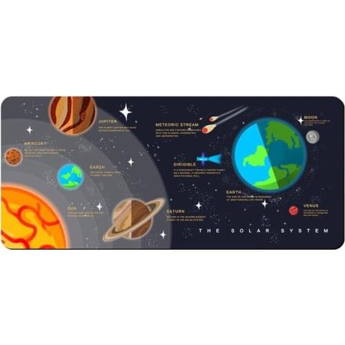 Space Game Mouse Pad Large Size Desktop Game Thickened Locked Edge Anti-slip Rubber Mouse Mat Desk Mat For Home Office