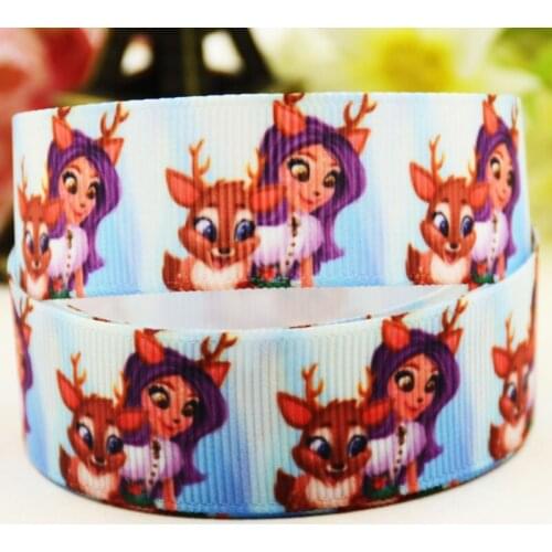 22mm 25mm 38mm 75mm ENCHANTIMALS cartoon printed Grosgrain Ribbon party decoration 10 Yards X-04635