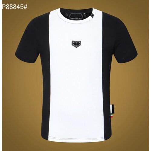 PP 2021 SKULL Men T-shirt Hip Hop Street Top Plein T-shirt Male Round Neck Short Sleeve Camiseta de manga corta