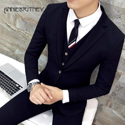 Custom Made Black Latest Men Suits Designers Slim Fit Groom Tuxedo White Best Man Blazer Burgundy 3 Piece Jacket Pants Vest
